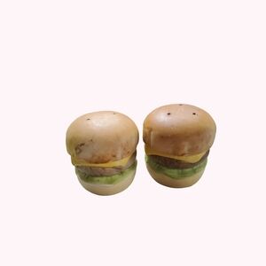 Vintage hamburger salt and pepper shakers